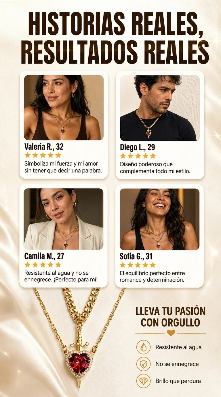Juego de 2 Collares con Colgante de Circonita en Forma de Corazón y Espada Ensamblables para Pareja,