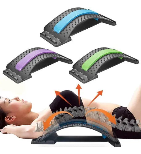 Masajeador Lumbar Estirable-4 Niveles para Yoga, Pilates y Fitness con Masaje