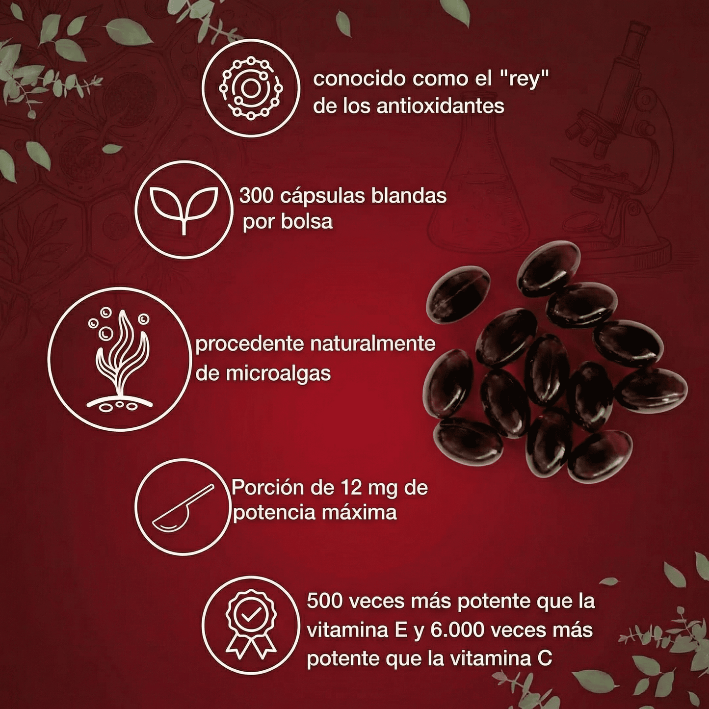 Astaxantina - El antioxidante más potente para una piel joven y energía real