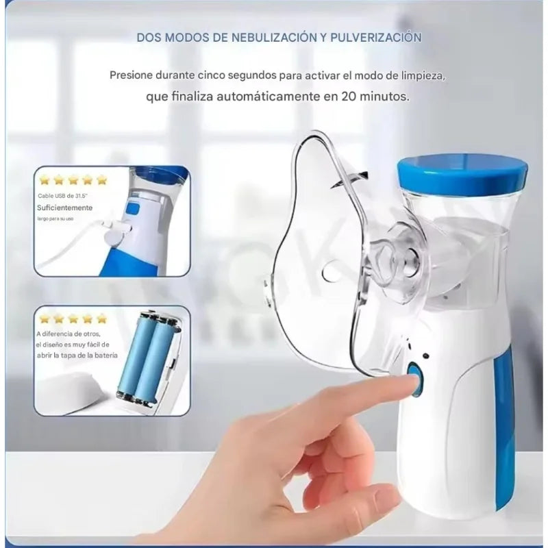 💙 Nebulizador Portátil Niños Adultos 😮+ REGALO SORPRESA🎁