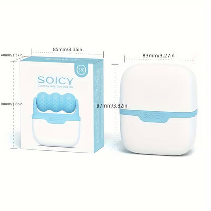 Rodillo de Hielo Facial 2 en 1 y Rodillo de Masaje Frío Relajante.