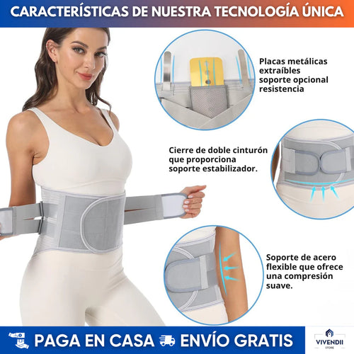 Faja Lumbar MaxSoporte – Alivio constante para tu espalda baja | Sujeción sólida sin sacrificar comodidad 🛒