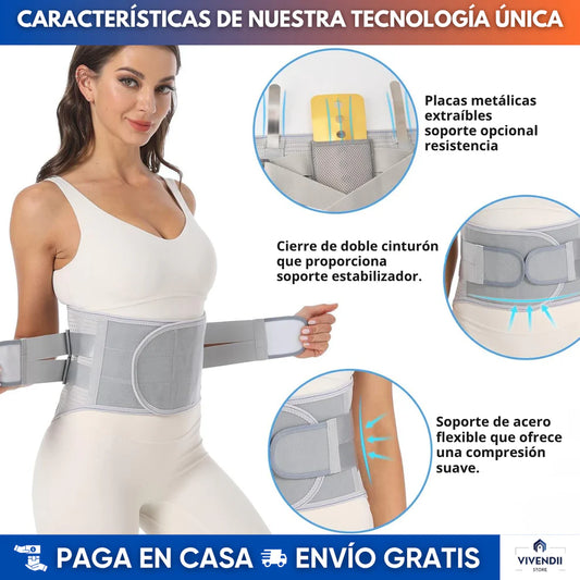 Faja Lumbar MaxSoporte – Alivio constante para tu espalda baja | Sujeción sólida sin sacrificar comodidad 🛒