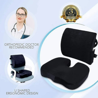 Asiento Viscoelástico Ortopédico con Gel - para Alivio del Cóccix