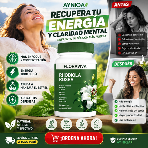 RHODIOLA ROSEA - ESTRÉS • ENERGÍA • CLARIDAD MENTAL