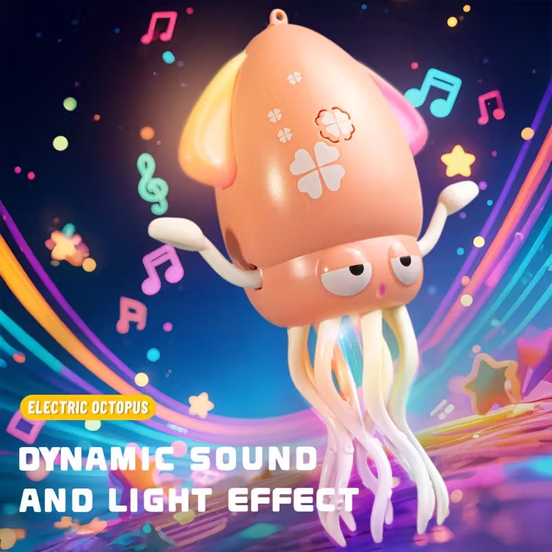 pulpo bailarín con luz LED y música🪼- con Movimiento Automático