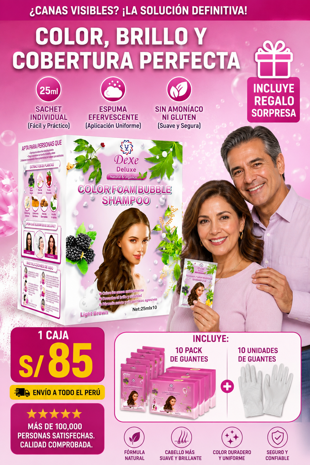 Cubre Canas al Instante | Color Natural y Duradero - Pack de 10 Sobres