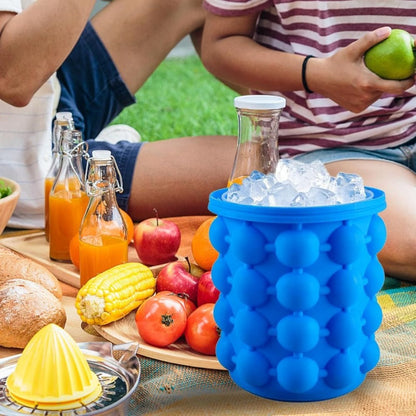 2 Hieleras de Silicona Flexible-Fácil Liberación para Cócteles y Bebidas Frías