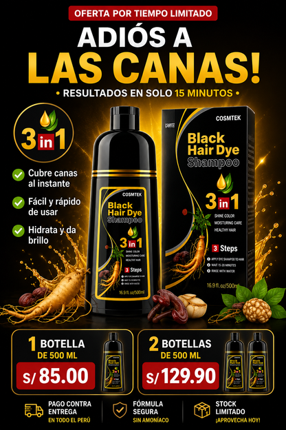 SHAMPOO TINTE CUBRE CANAS🎁 + 2 REGALOS SORPRESA🎁