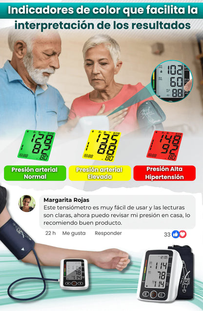 ♥️Tensiómetro digital de Brazo - Controla tu presión arterial sin salir de casa♥️