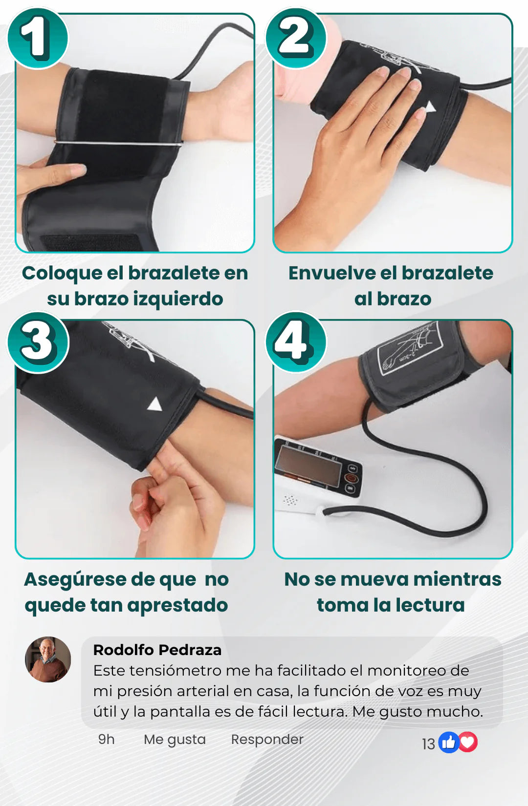 ♥️Tensiómetro digital de Brazo - Controla tu presión arterial sin salir de casa♥️