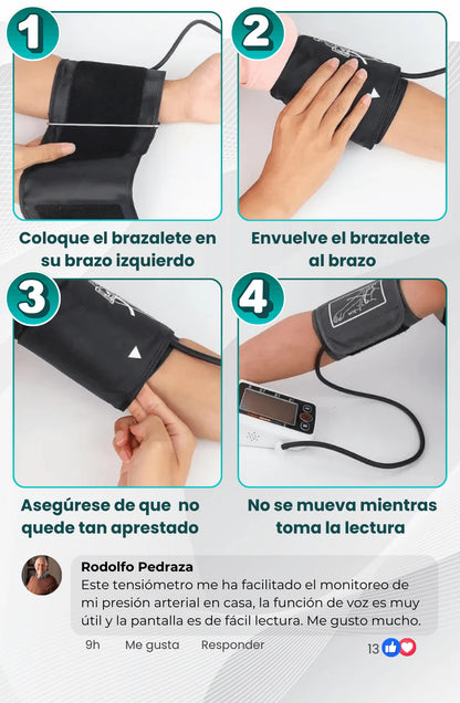 ♥️Tensiómetro digital de Brazo - Controla tu presión arterial sin salir de casa♥️