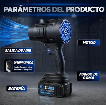 PISTOLA DE AIRE 48V INALÁMBRICA –LIMPIEZA PROFESIONAL CON POTENCIA DE ALTO
