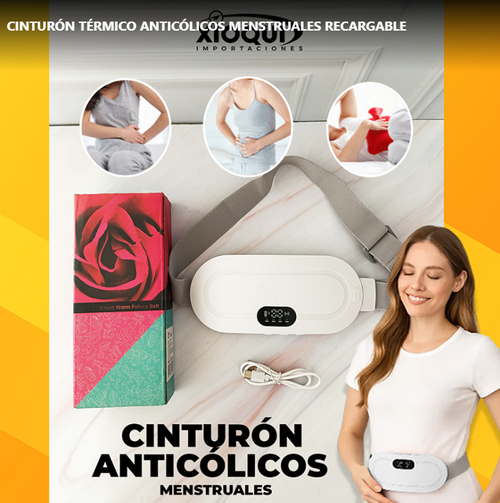 CINTURÓN TÉRMICO ANTICÓLICOS MENSTRUALES RECARGABLE