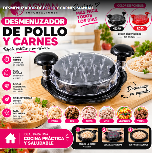DESMENUZADOR DE POLLO Y CARNES MANUAL