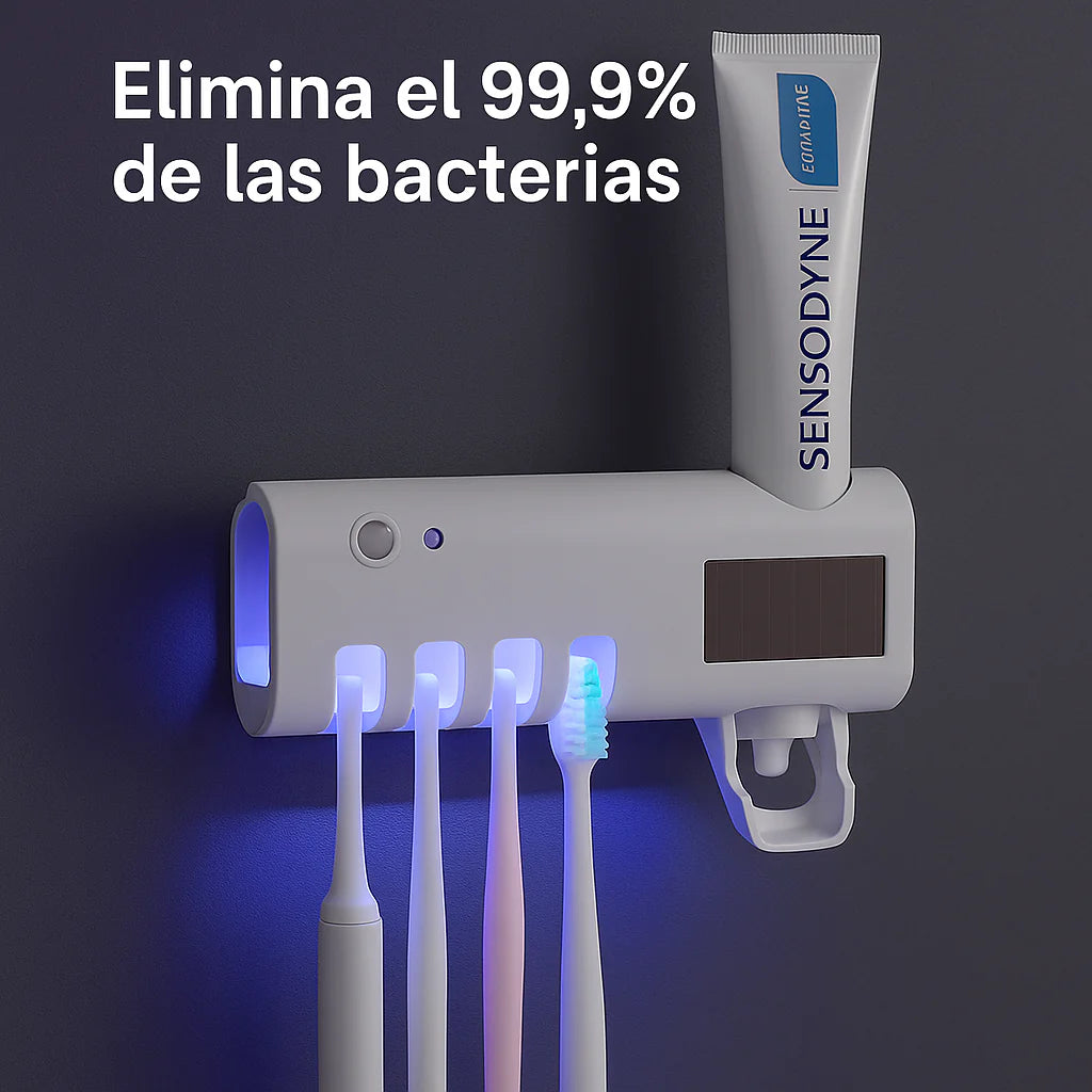 Esterilizador de Cepillo UV + Dispensador Exclusive® 3 en 1