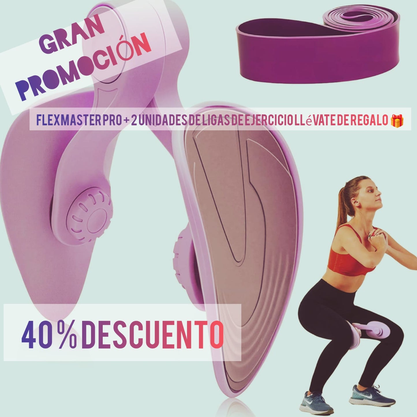 Entrenador de Piernas, Caderas y Glúteos - FLEX MASTER PRO- en 360° con pantalla LED