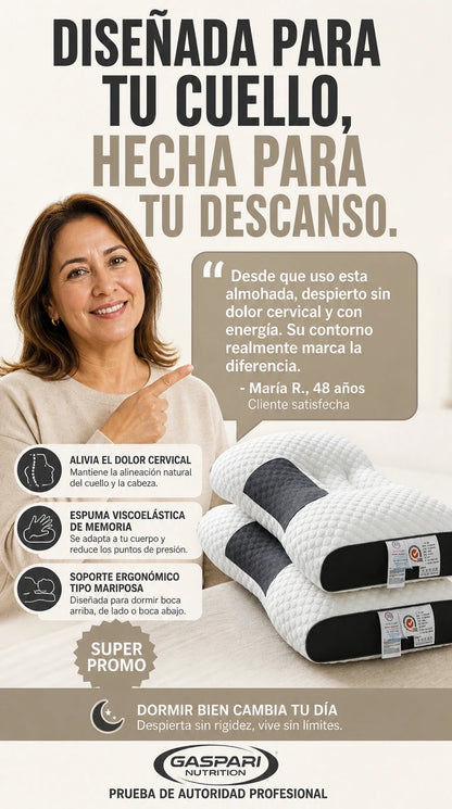 DELUXE ERGONOMIC PLUS | Almohada Ortopédica 3d Con Alineación Cervical Perfecta
