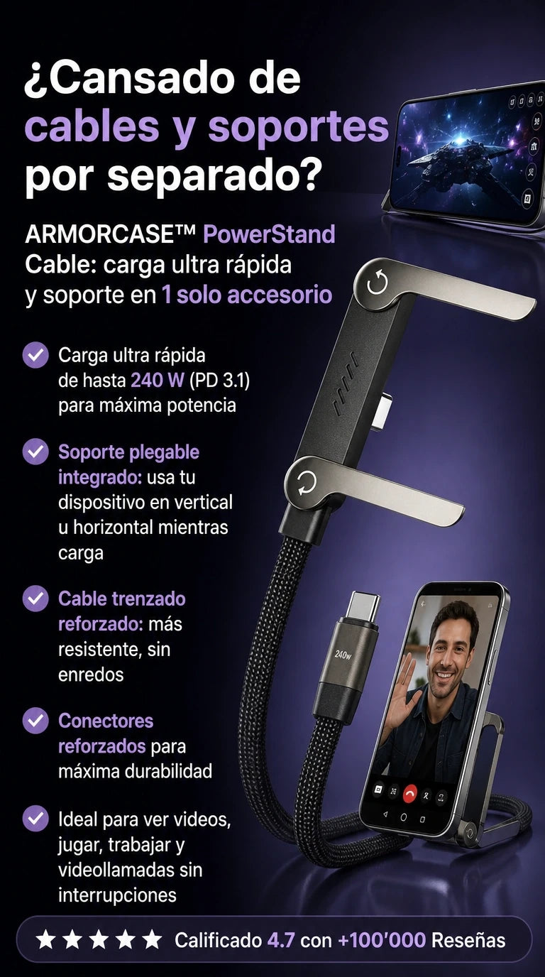 CABLE CARGA EXTREMA 2 EN 1 (TIPO C) +🎁 1 Regalo Sorpresa