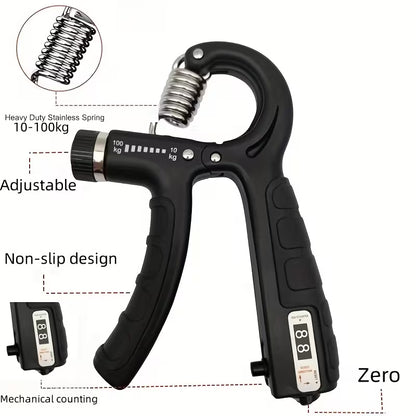 Ejercitador De Dedos y Manos De 5 Kg A 100 Kg- 4 En 1 Fitness ,Rehabilitación ,Antebrazo, dedo