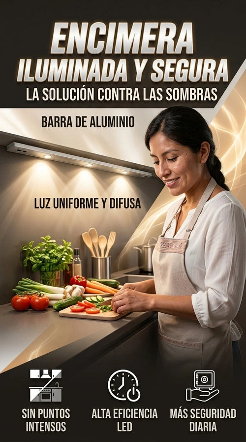 Barra LED con Sensor -3 Tonos  Nunca más busques el interruptor en la oscuridad