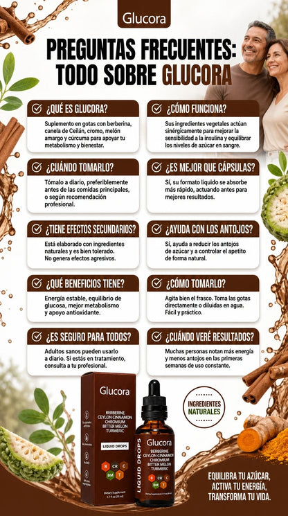 Glucora™ | Baja y equilibra tu A1C naturalmente
