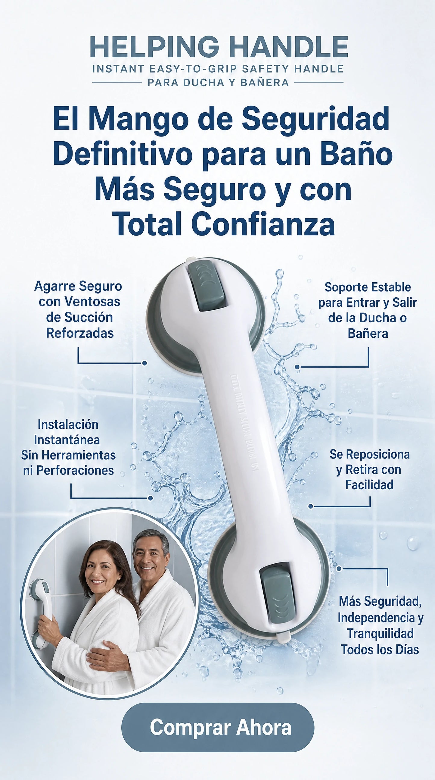 Pack de 2 Agarradera De Seguridad Para Baño/ducha - OFERTA SOLO POR HOY 2X1