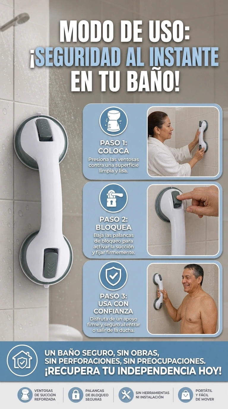 Pack de 2 Agarradera De Seguridad Para Baño/ducha - OFERTA SOLO POR HOY 2X1