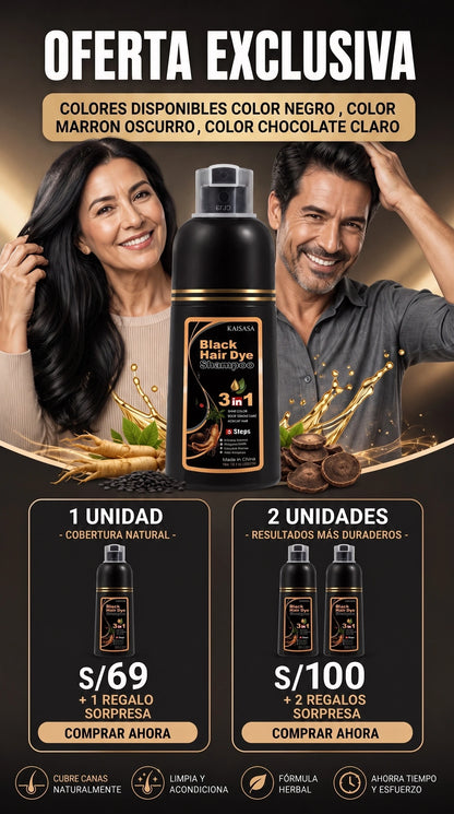 SHAMPOO TINTE CUBRE CANAS🎁 + 2 REGALOS SORPRESA🎁