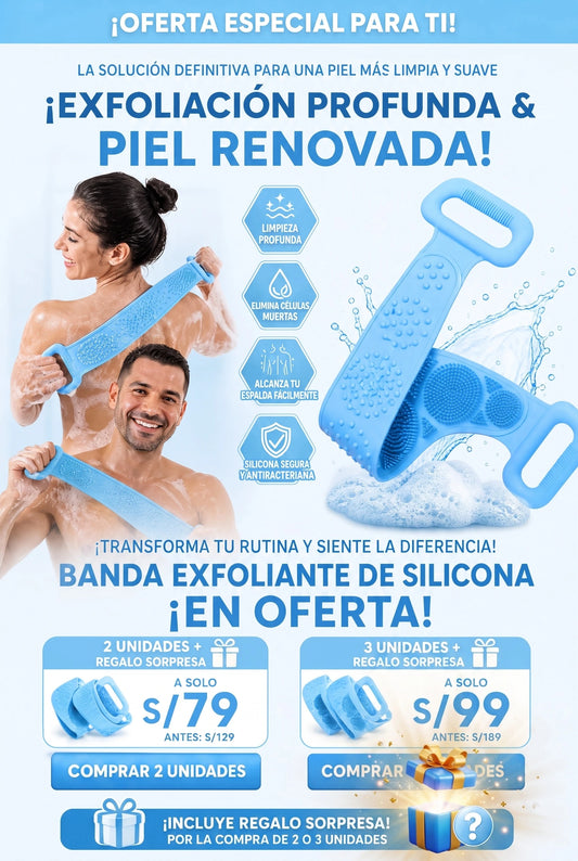 Cepillo Exfoliante de Silicona 5 EN 1