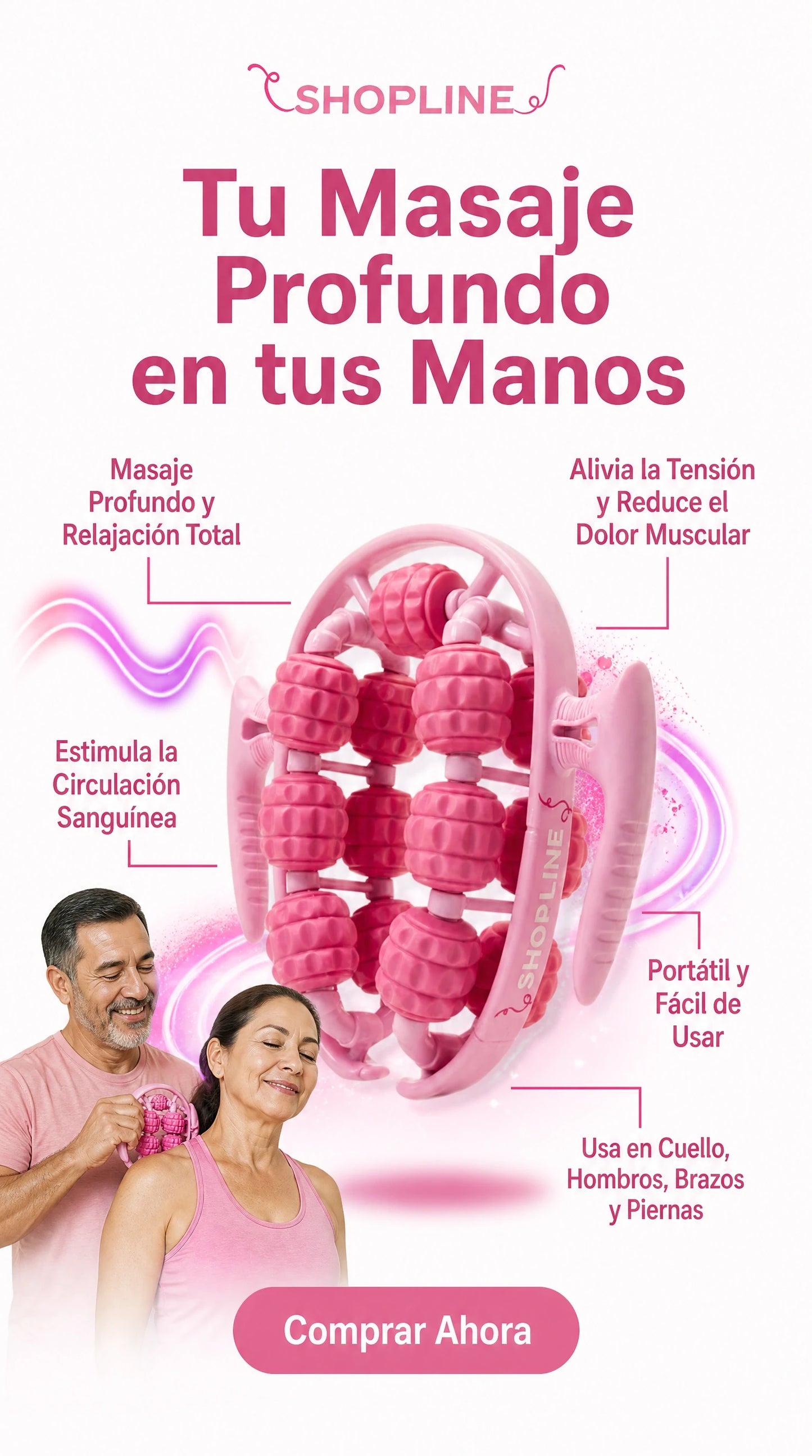 Rodillo Masajeador Para Celulitis - 6 EN 1