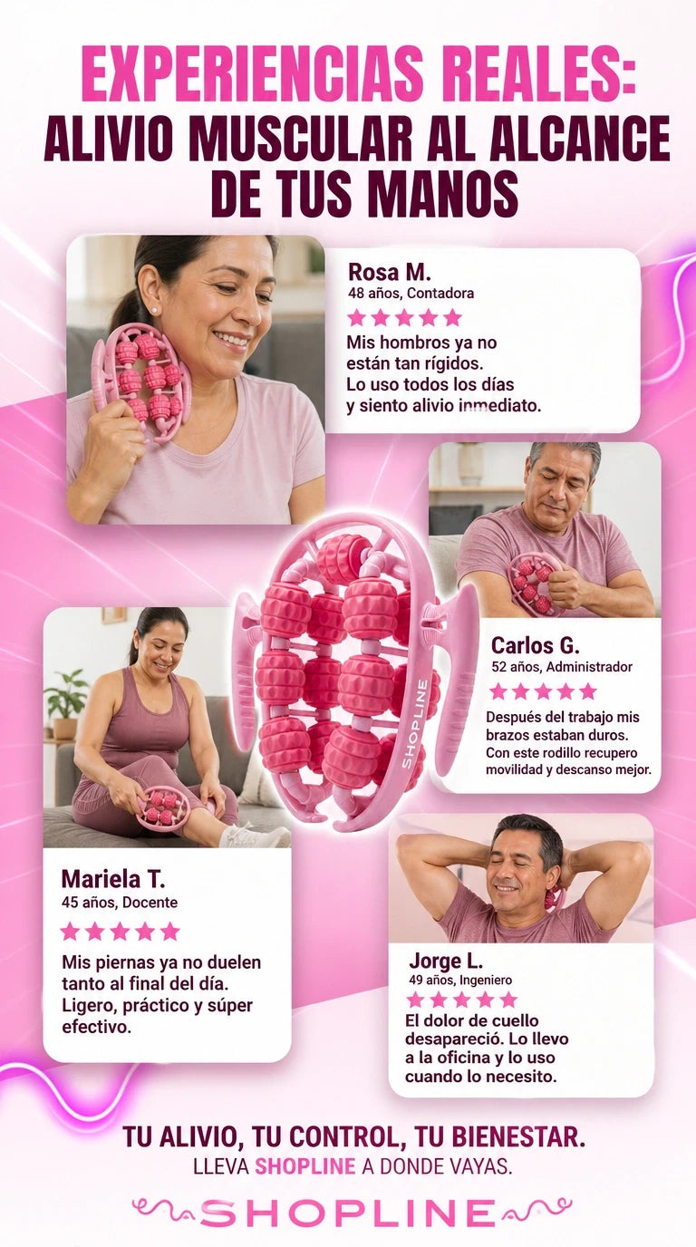 Rodillo Masajeador Para Celulitis - 6 EN 1