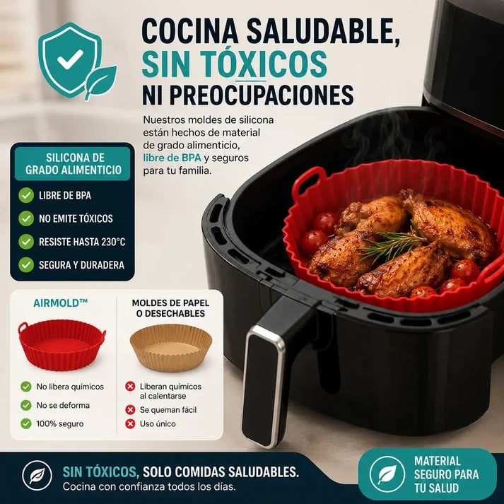 AirMold™ | Cocina más limpio y sano, set de 6 moldes + 3 De Regalo Gratis