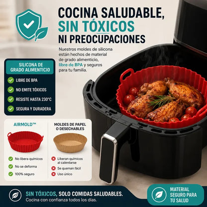 AirMold™ | Cocina más limpio y sano, set de 6 moldes + 3 De Regalo Gratis