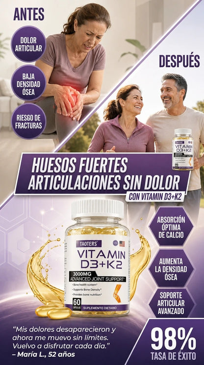 VITAMIN D3 + K2 TAOTER 3000MG SOPORTE ARTICULAR AVANZADO