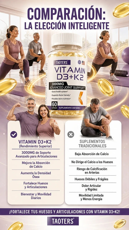 VITAMIN D3 + K2 TAOTER 3000MG SOPORTE ARTICULAR AVANZADO