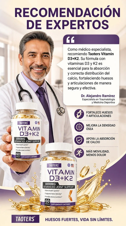 VITAMIN D3 + K2 TAOTER 3000MG SOPORTE ARTICULAR AVANZADO